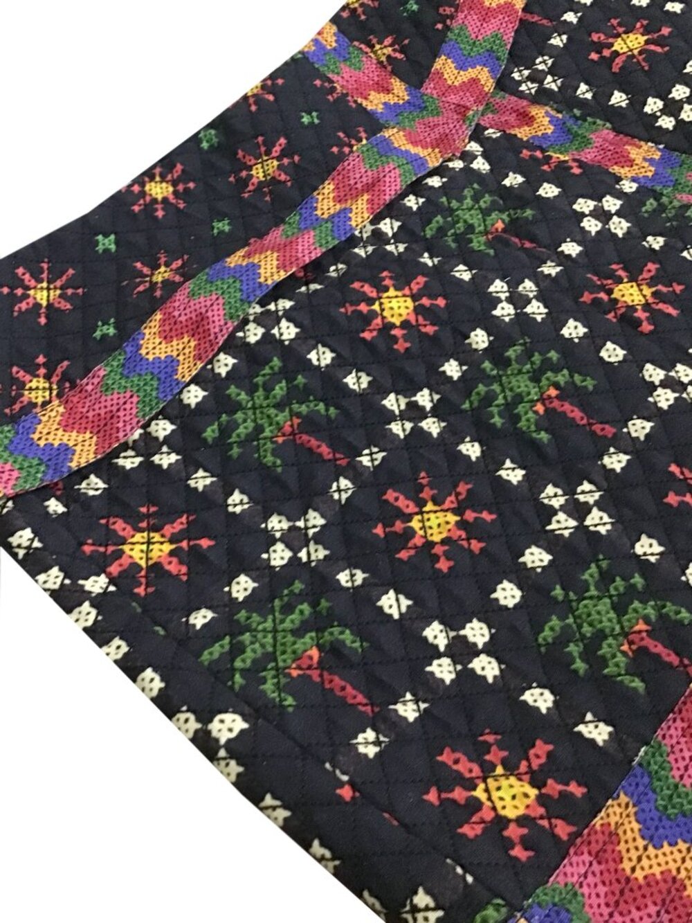 FARM RIO Black Quilted Printed Macaw Night Mini Skirt - Picture 11 of 15